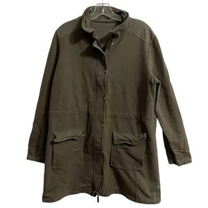 Neon Buddha Wired Jacket Size Large Brown Green Cotton Blend Zipper Pock…